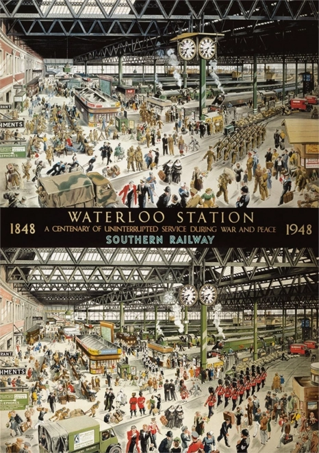 Puslespil Station Waterloo i 1848 og 1948, 1000 brikker