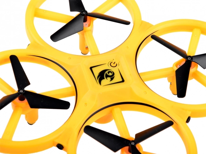 Drone styret med håndbevægelser + fjernbetjening Quadcopter RC0573 – Gul