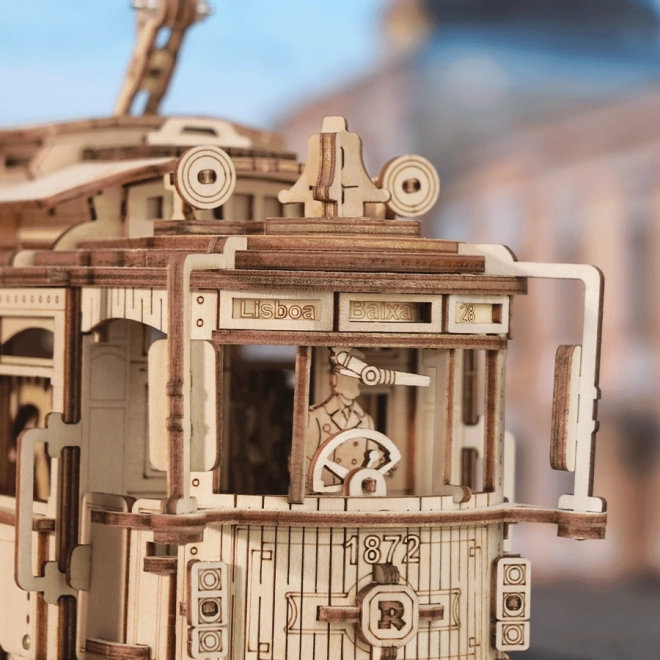 RoboTime 3D træ mekaniske puslespil Sporvogn