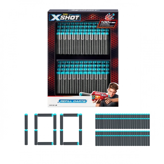 Sæt med 100 skumkugler X-Shot Excel