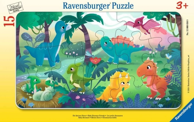 Puslespil Søde dinosaurer 15 brikker Ravensburger