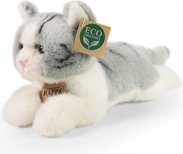 plys kat grå liggende 20 cm ECO-FRIENDLY