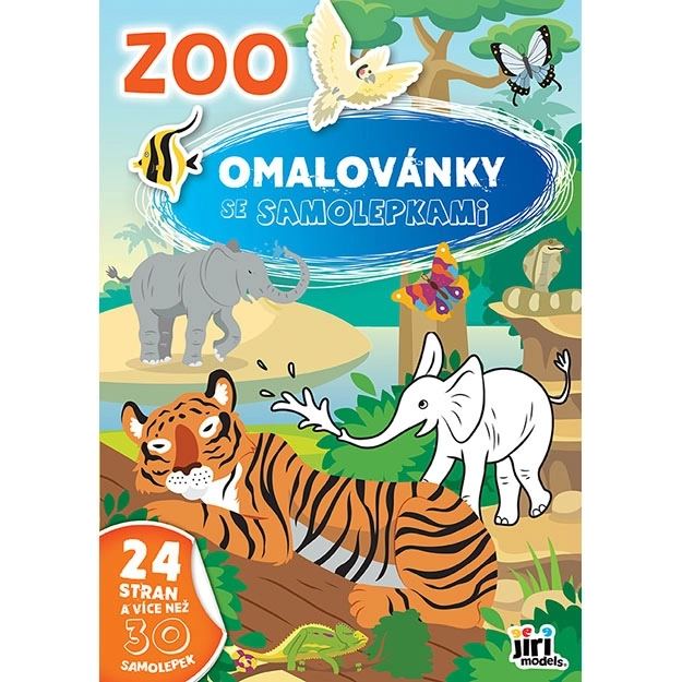 Malebog med klistermærker ZOO