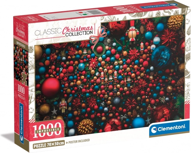 CLEMENTONI Umuligt Puslespil: Jul 1000 brikker