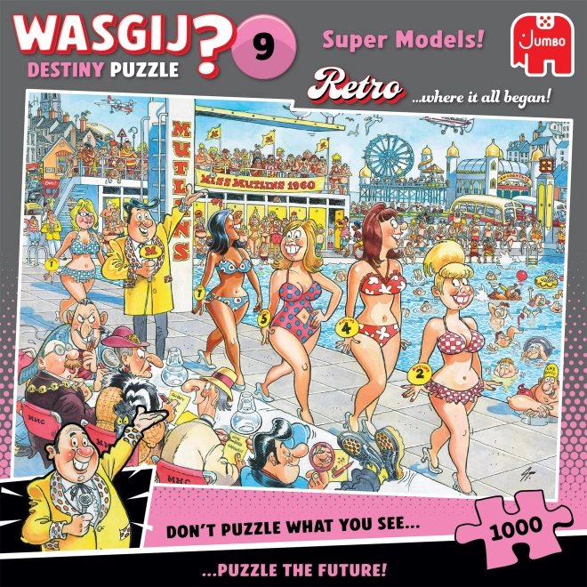 Wasgij Skæbne 9: Supermodeller Puslespil 1000 Brikker