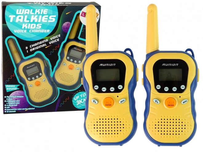 Kortbølge Walkie-talkies til børn gule 2 stk.