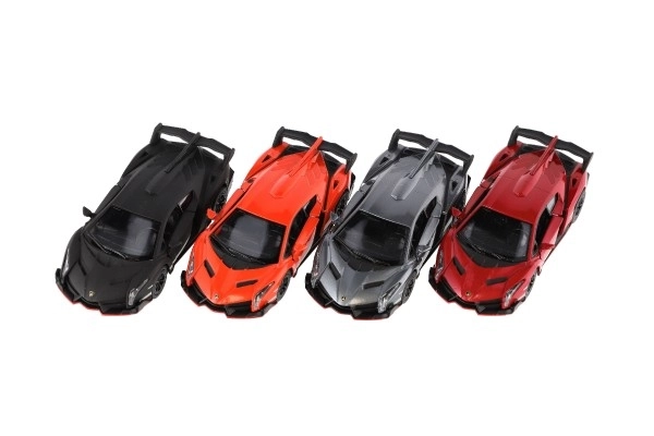 Auto Kinsmart Lamborghini Veneno metal/plast 13cm med tilbagespoling