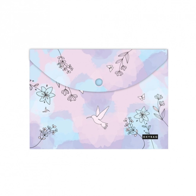 Mappe med motiv af kolibri til dokumenter A4