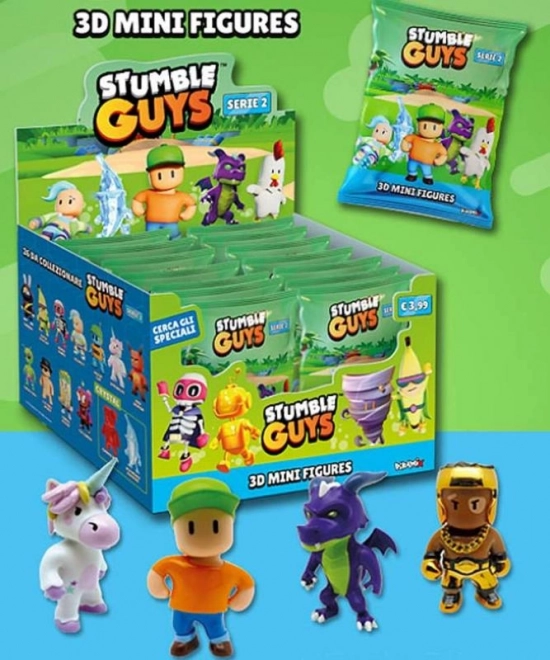 Gennemsigtig æske Stumble Guys med 3 figurer
