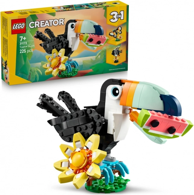 creator 3-i-1: tropisk tukan – byggesæt 3 i 1