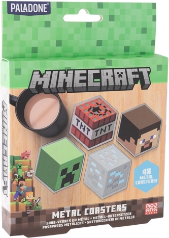 Minecraft metal-underlag – sæt med 4 stk.
