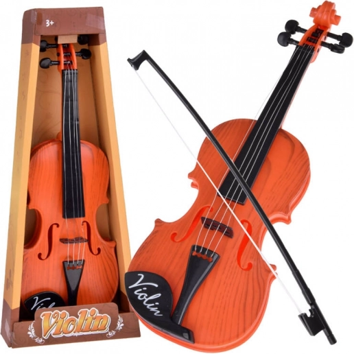 Plastviolin med bue til børn 42 cm – gul