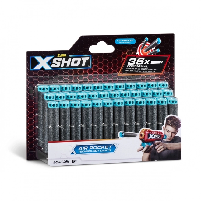 Ekstra skum-ammunition X-Shot Air Pocket Technology, 36 stk