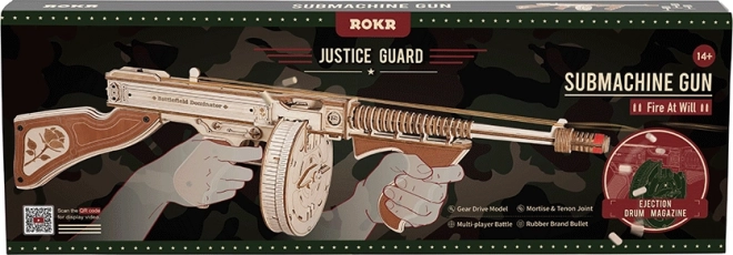 RoboTime 3D Træ Mekanisk Puslespil Tommygun