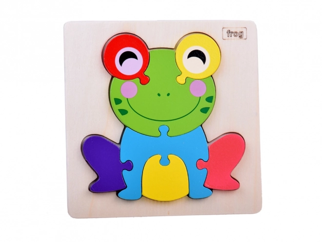 Træ 3D puslespil Frø Montessori