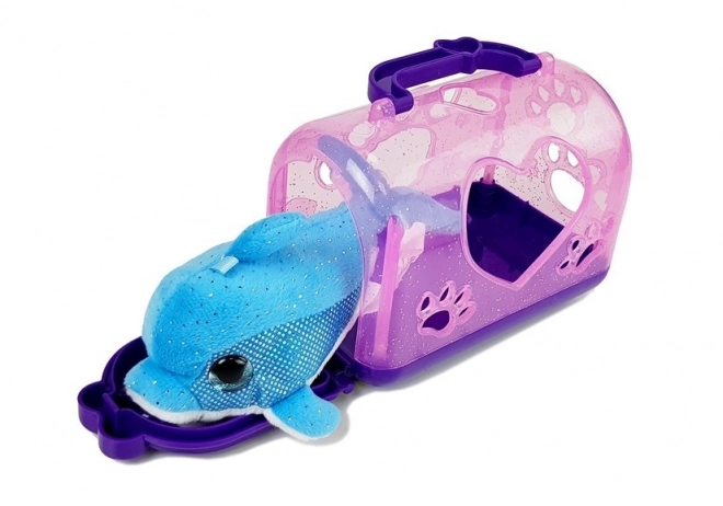 Delfin med maskot Transportør
