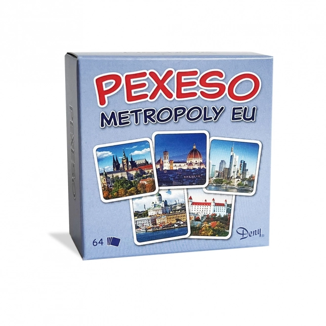 Pexeso EU's hovedstæder i en æske
