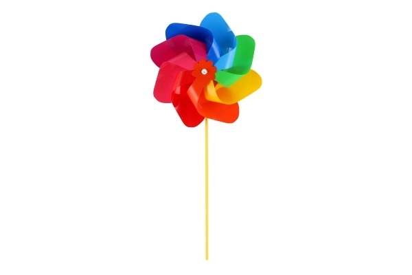 Vindspil diameter 22cm farvet regnbue plastik 47cm