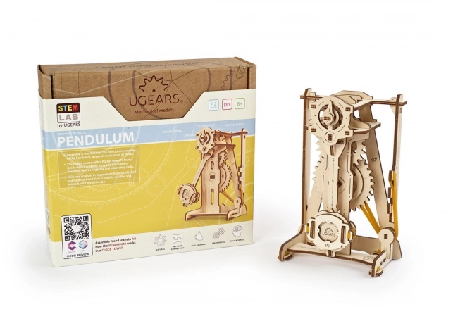 Ugears 3D puslespil - Pendul metronom 92 stykker