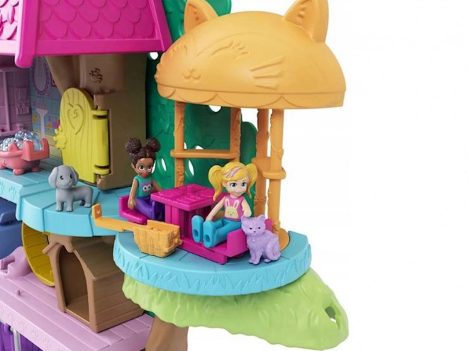 Polly Pocket Sæt figurer Dyre-eventyr Træhus