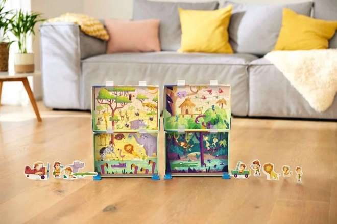 RAVENSBURGER Puslespil&Leg: Safari 2x24 brikker