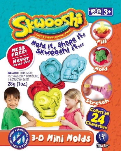 Skwooshi samlerposer med modellervoks og 3D mini-form