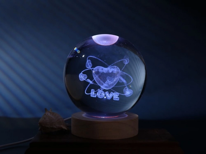 krystal lampe kugle love 10 cm 1,5 w