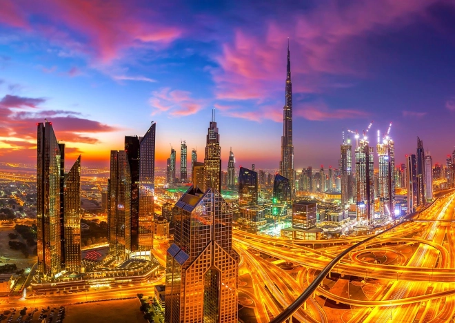 ENJOY puslespil daggry over Dubai – 1000 brikker