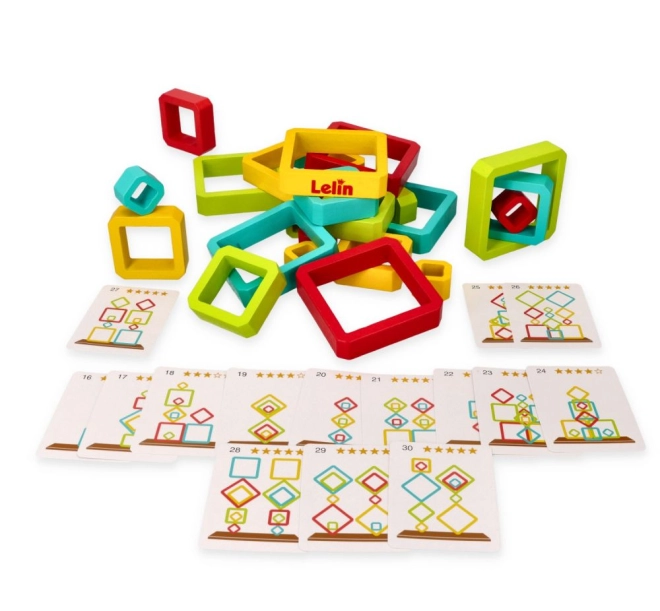 Farverige geometriske figurer