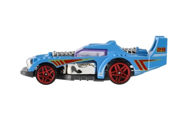 Auto racer 6 stk metal/plastik 8 cm i fri bevægelse i kasse 10,5x27,5x4 cm