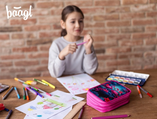 BAAGL Skole penal treetagers Flamingoer