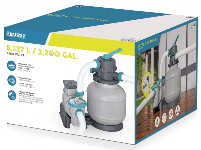 Bestway Sandfilter til Pool ydeevne 8327 l/h