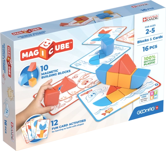 Geomag Magicube Blocks & Cards – magnetisk byggeklods-sæt 16 dele