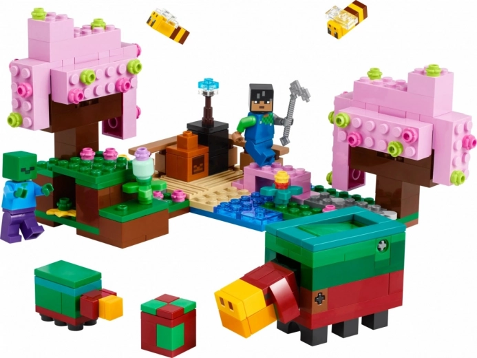 Det første LEGO MINECRAFT sæt fra kirsebærbiomet
