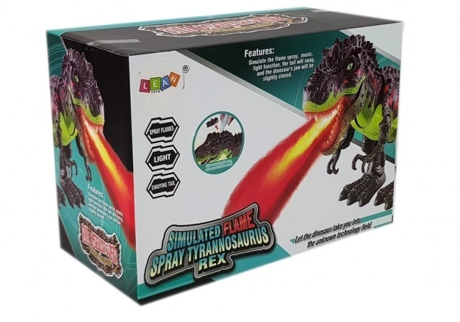 Batteri Dinosaur Æglægning Brændende ild Damp Grøn