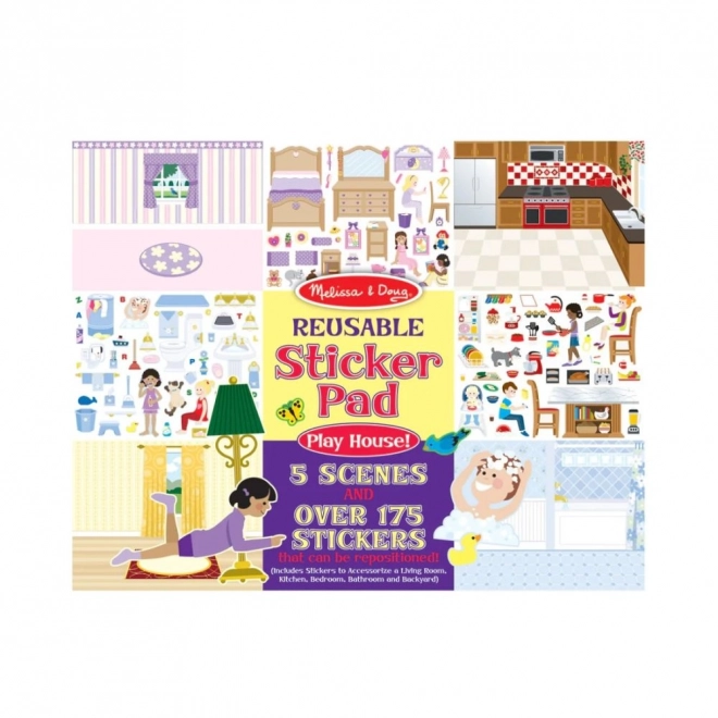 Genanvendelige klistermærkesæt 'Leg Hus' Melissa & Doug