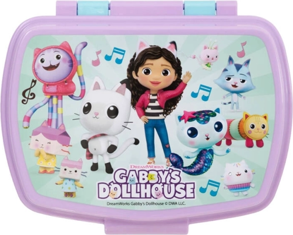 Børne-madkasse Gabby's Dollhouse 750 ml rosa–blå