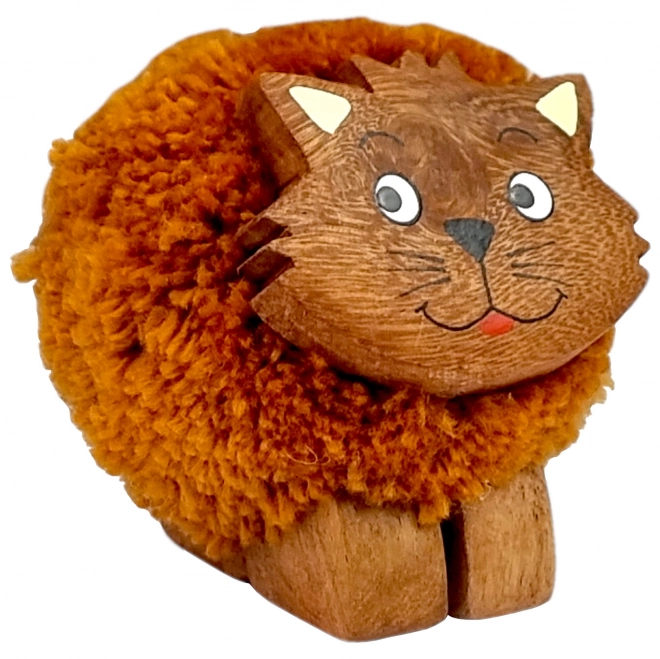 Træfigur med bold Kat til børn