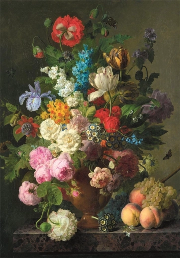 Puzzle Museum Collection: Stilleben med blomster 1000 brikker