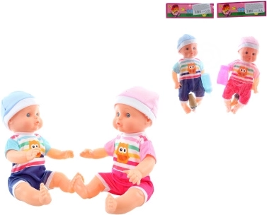 Tissende babydukke 30 cm med tilbehør