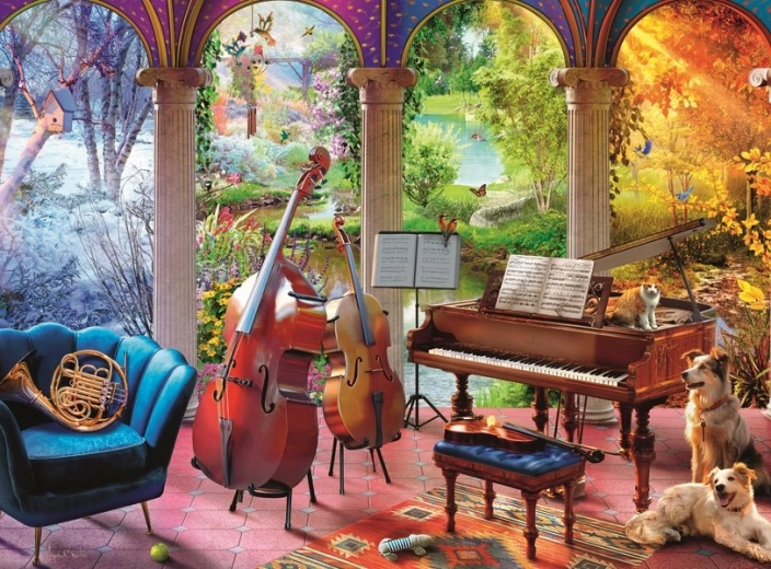 Ravensburger puslespil Musik i de fire årstider XXL 100 brikker