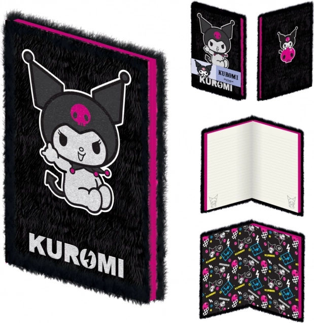 Kuromi plysbundet notesbog