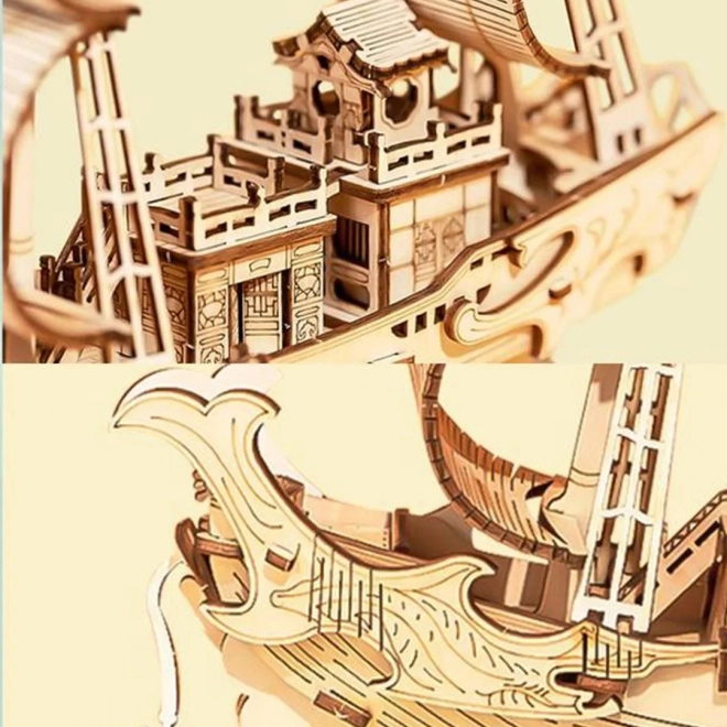 Japansk diplomatisk skib - 3D træmodel - dekoration