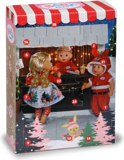 BABY born adventskalender 2025 til dukke 43 cm
