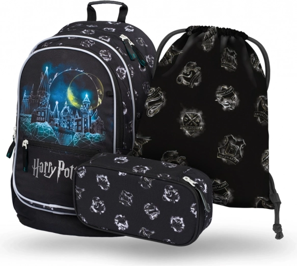 Skolesæt BAAGL Harry Potter Hogwarts – rygsæk, penalhus og pose