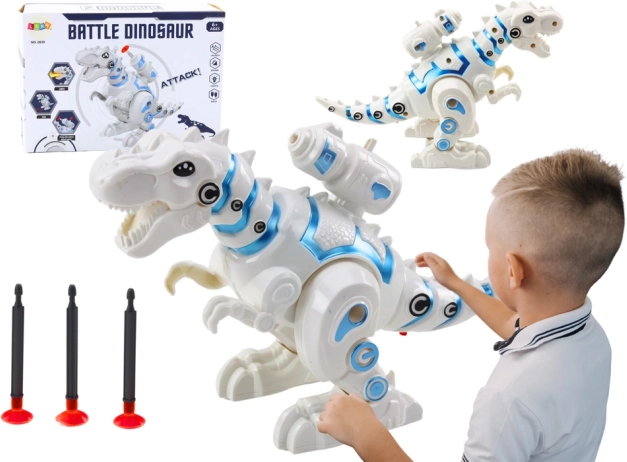 Robotdinosaur med pileskydere hvid
