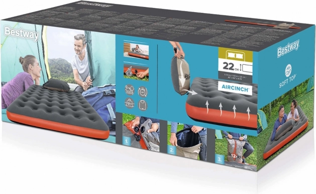 Bestway oppustelig madras til 2 personer 203x152x22 cm