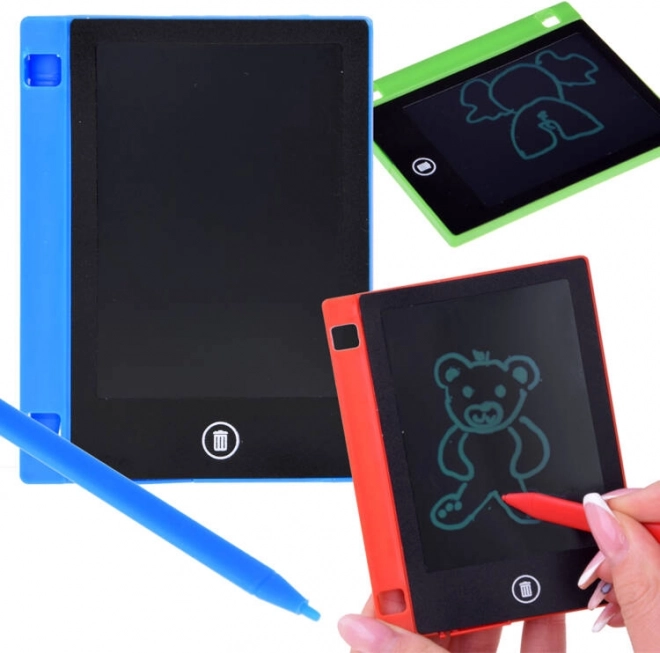 Mini-tablet til børn med stylus og slettefunktion