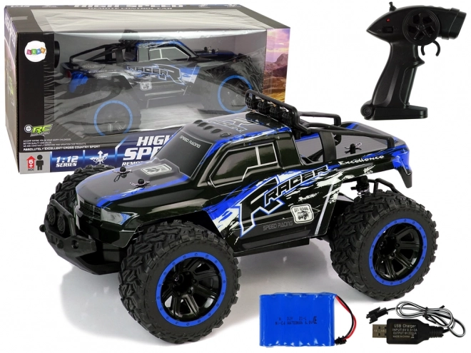 Off-Road R/C 2.4 G støddæmpere 1:12 blå