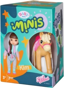 BABY born Minis dukke Kim med hest og gulerod